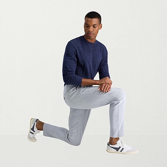 Haggar Life Khaki Mens Comfort Waistband Slim Fit Flat Front Pant