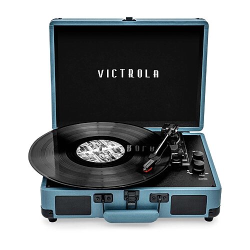 Victrola Journey Bluetooth Suitcase Record Player With 3-Speed Turntable, One Size, Blue