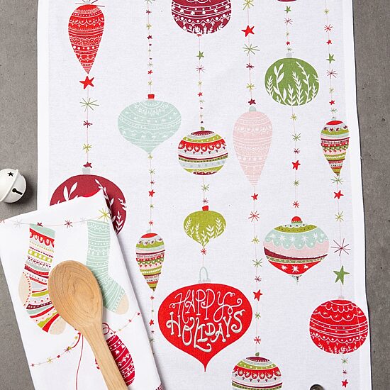 Design Imports Xmas Trimmings 2-pc. Dish Cloth