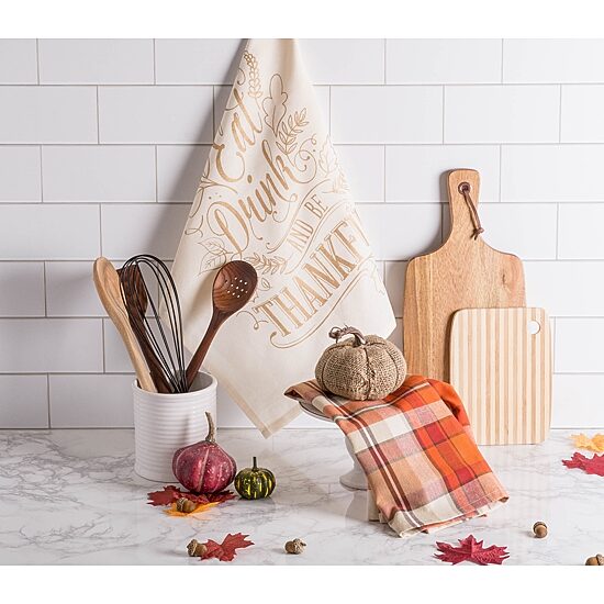 Design Imports Fall Be Thankful 2-pc. Dish Cloth Set