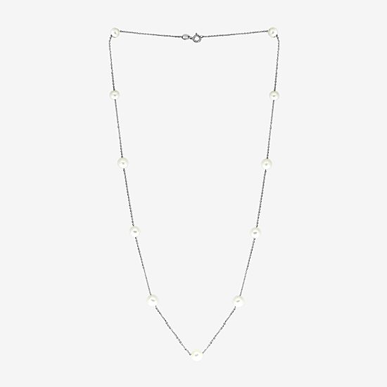 Effy Final Call Womens White Cultured Freshwater Pearl Sterling Silver 20 Inch Pendant Necklace