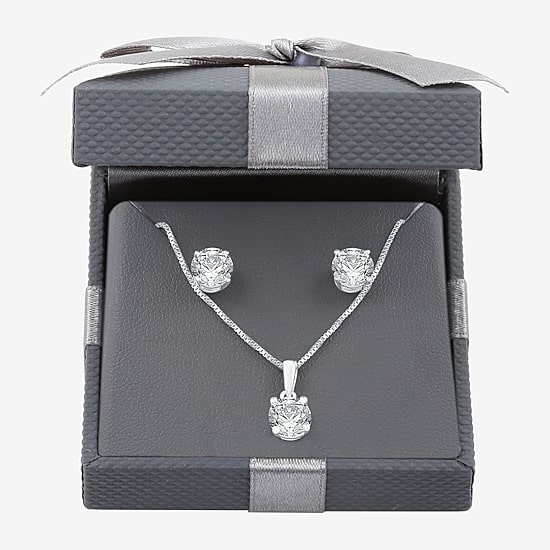 3 CT. T.W. Lab Grown White Diamond 14K Gold Round Jewelry Set