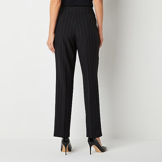 Black Label by Evan-Picone Pinstripe Womens Classic Fit Straight Suit Pant