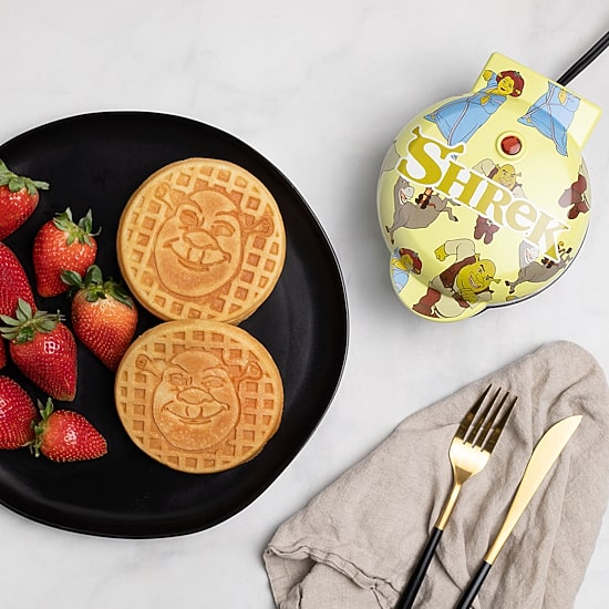 Uncanny Brands Shrek Mini Waffle Maker - Small Kitchen Appliance