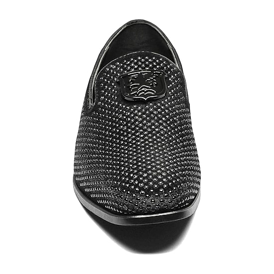 Stacy Adams Swagger Plain Toe Stud Mens Round Closed Toe Slip-On Shoe