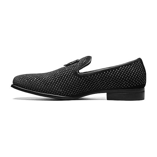 Stacy Adams Swagger Plain Toe Stud Mens Round Closed Toe Slip-On Shoe