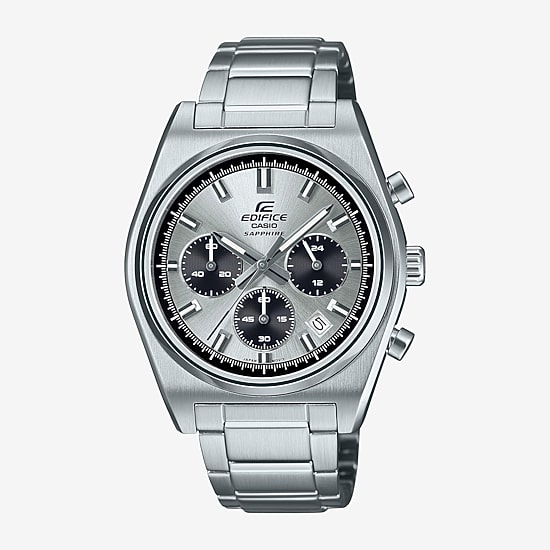 Casio Mens Silver Tone Stainless Steel Bracelet Watch Efb730d-7av