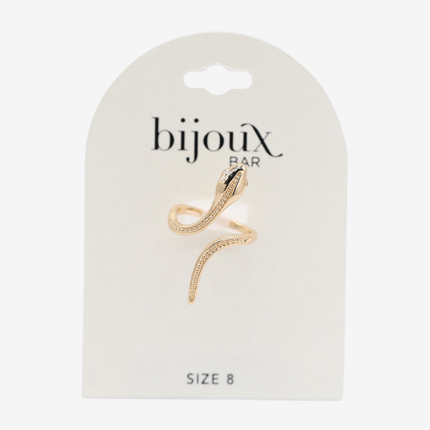 Bijoux Bar Gold Tone Snake Womens 2.5MM Black Cubic Zirconia 14K Gold Over Brass Band
