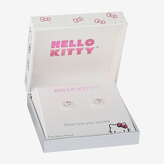 Crystal 8.6mm Bow Hello Kitty Stud Earrings