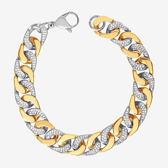 Mens Stainless Steel 9 Inch Curb Chain Bracelet