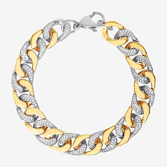 Mens Stainless Steel 9 Inch Curb Chain Bracelet