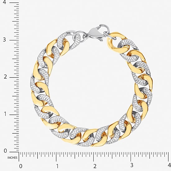 Mens Stainless Steel 9 Inch Curb Chain Bracelet