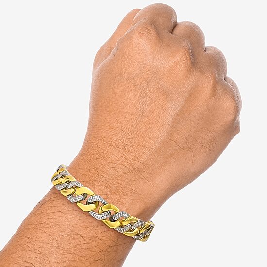 Mens Stainless Steel 9 Inch Curb Chain Bracelet