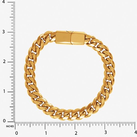 Mens Stainless Steel 9 Inch Curb Chain Bracelet