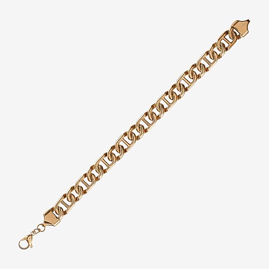 Mens Stainless Steel 8 1/2 Inch Link Chain Bracelet