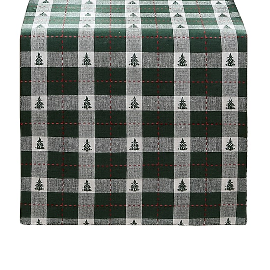 Threadmade Sherwood Tree Dobby Cotton Table Runner