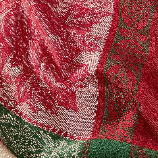 Threadmade Prestige Poinsettia Jacquard 8-pc. Napkins