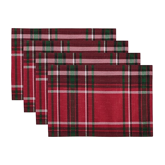Elrene Home Fashions Pocono Plaid Holiday Fabric 4-pc. Placemat
