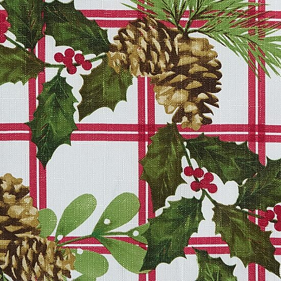 Elrene Home Fashions Pinecone Plaid Holiday Fabric 4-pc. Placemat