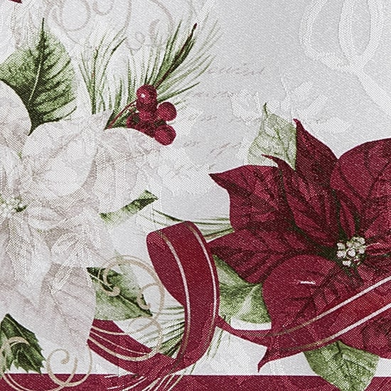 Threadmade Clarette Poinsettia Holiday Fabric 4-pc. Placemat