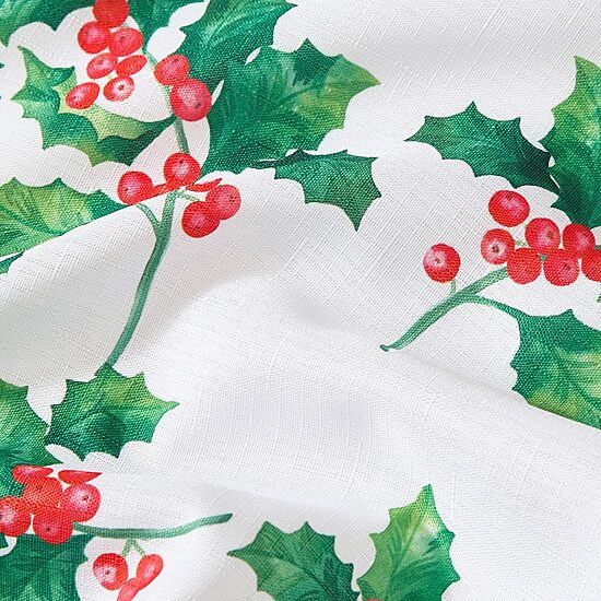 Threadmade Vintage Holly Scallop Border 4-pc. Placemat