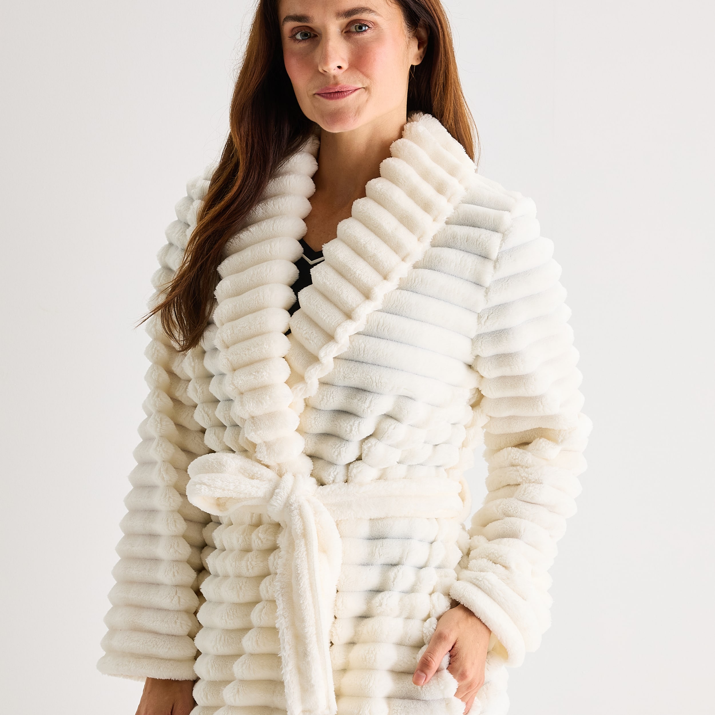 Liz Claiborne Womens Long Length Long Sleeve Robe