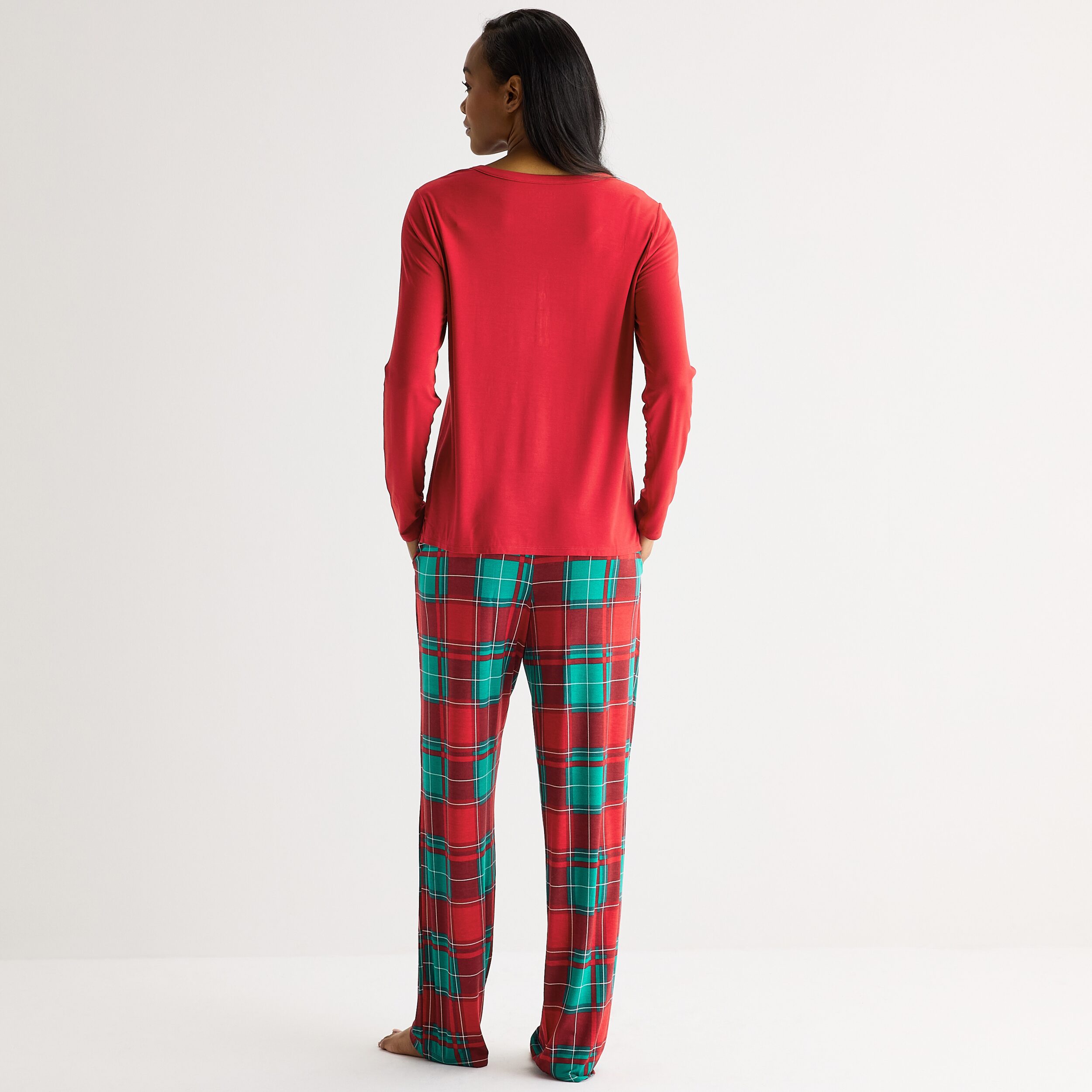 Liz Claiborne Cool and Calm Womens Long Sleeve 2-pc. Pajama Set