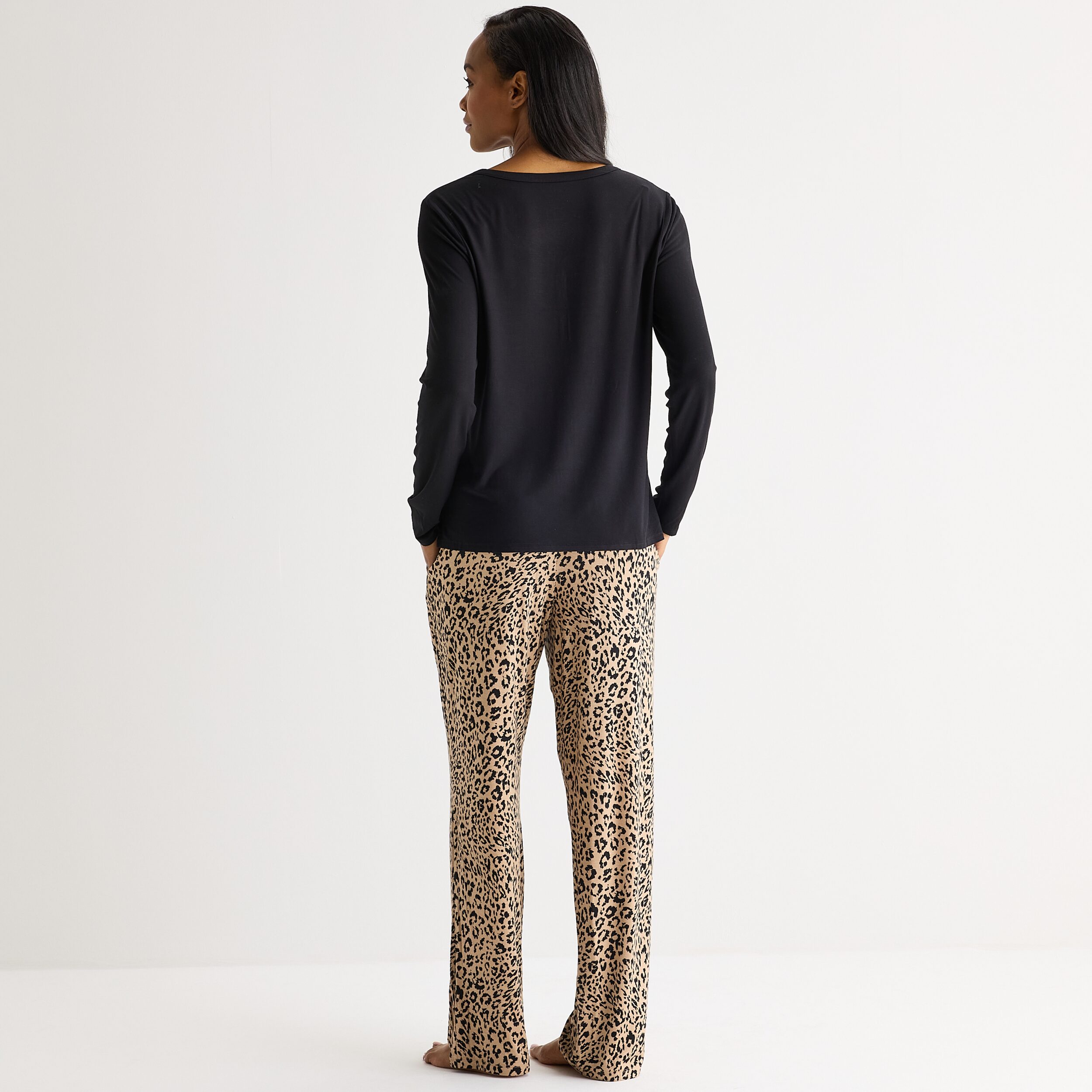 Liz Claiborne Cool and Calm Womens Long Sleeve 2-pc. Pajama Set