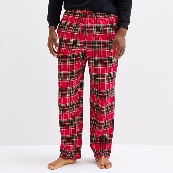 St. John's Bay Mens Big and Tall Flannel Pajama Pants
