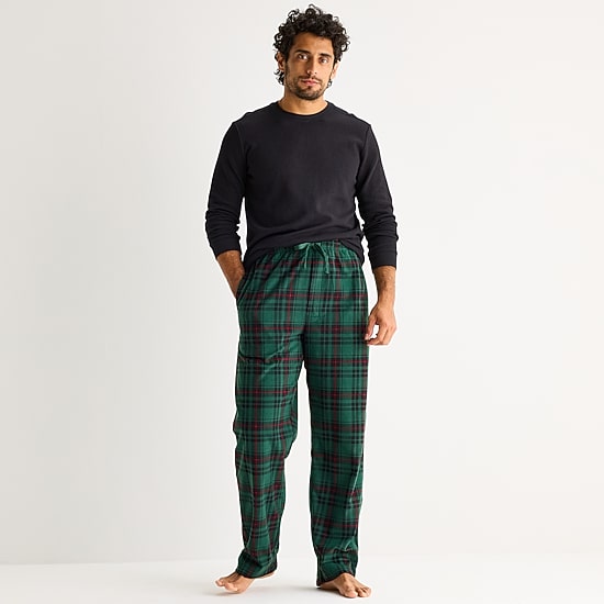 St. John's Bay Mens Big and Tall Microfleece Pajama Pants