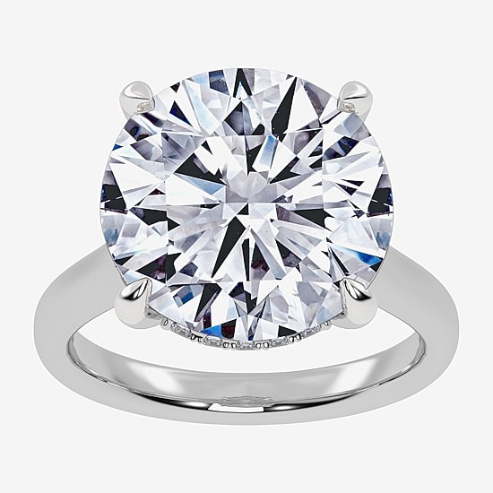 Signature By Modern Bride (G, Vs2-Si1) Womens 8 1/4 Ct. T.W. Lab Grown White Diamond 14K Gold Round Solitaire Engagement Ring