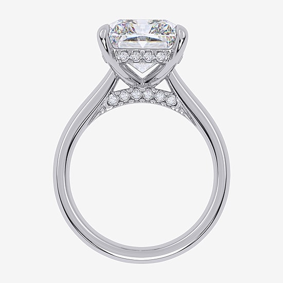 Signature By Modern Bride (G / Vs2-Si1) Womens 8 1/4 Ct. T.W. Lab Grown White Diamond 14K Gold Rectangular Solitaire Engagement Ring