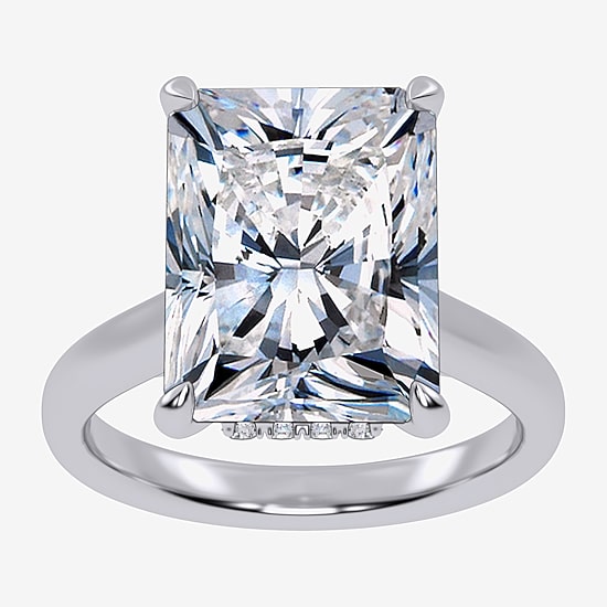 Signature By Modern Bride (G / Vs2-Si1) Womens 8 1/4 Ct. T.W. Lab Grown White Diamond 14K Gold Rectangular Solitaire Engagement Ring