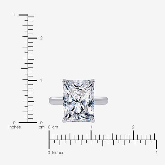 Signature By Modern Bride (G / Vs2-Si1) Womens 8 1/4 Ct. T.W. Lab Grown White Diamond 14K Gold Rectangular Solitaire Engagement Ring