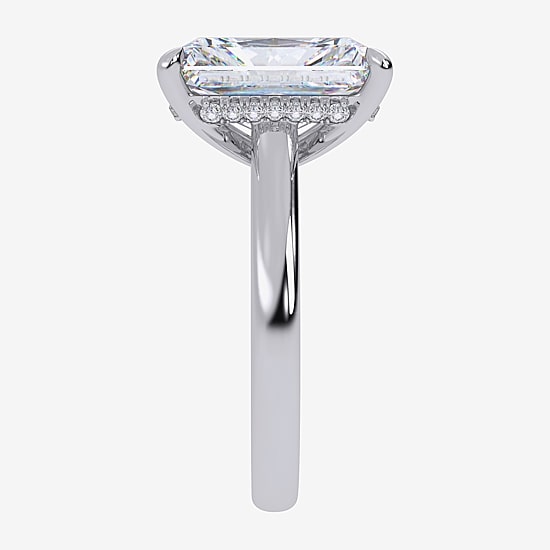 Signature By Modern Bride (G / Vs2-Si1) Womens 8 1/4 Ct. T.W. Lab Grown White Diamond 14K Gold Rectangular Solitaire Engagement Ring