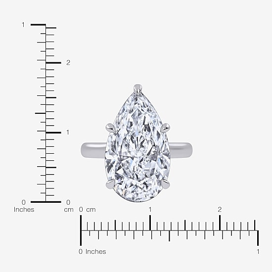 Signature By Modern Bride (G / Vs2-Si1) Womens 8 1/4 Ct. T.W. Lab Grown White Diamond 14K Gold Pear Solitaire Engagement Ring