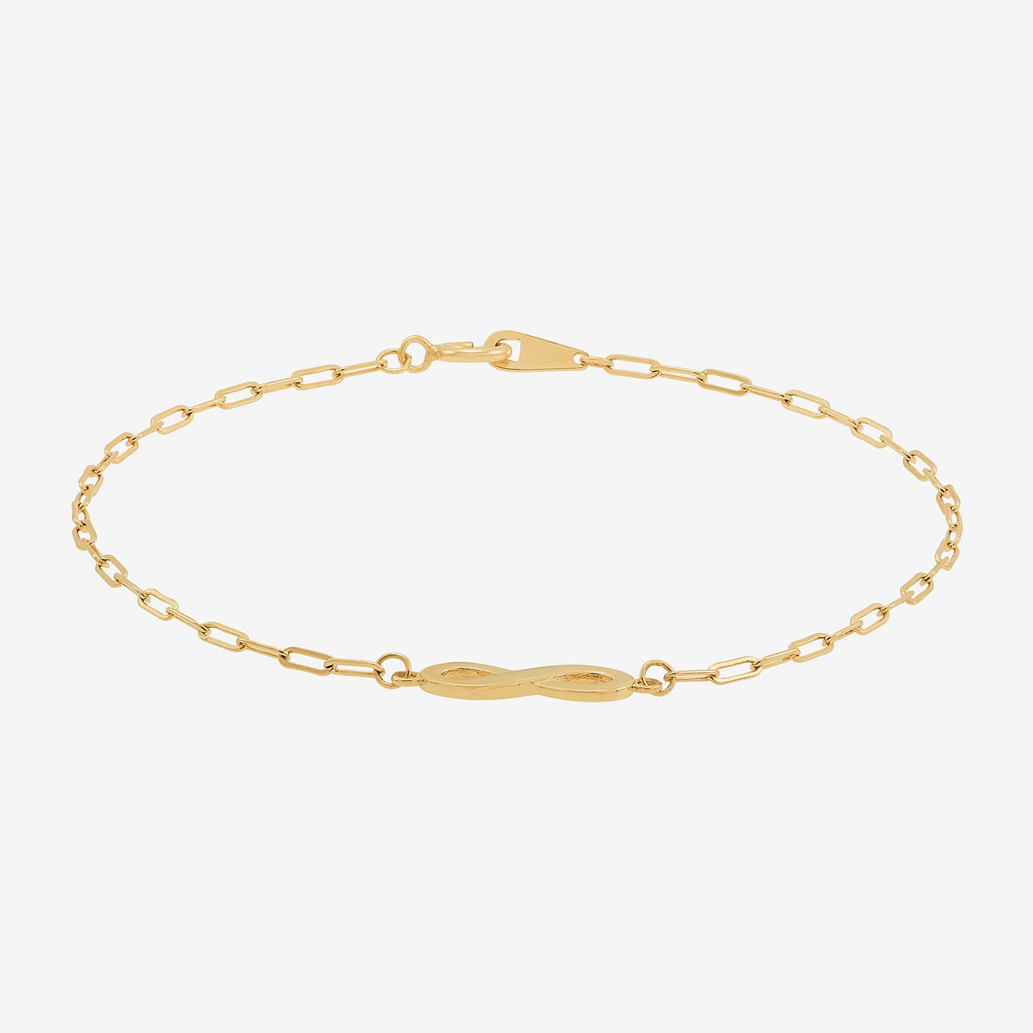 Gold Addiction Womens 10K Gold 7.25 Inch Solid Chain Bracelet