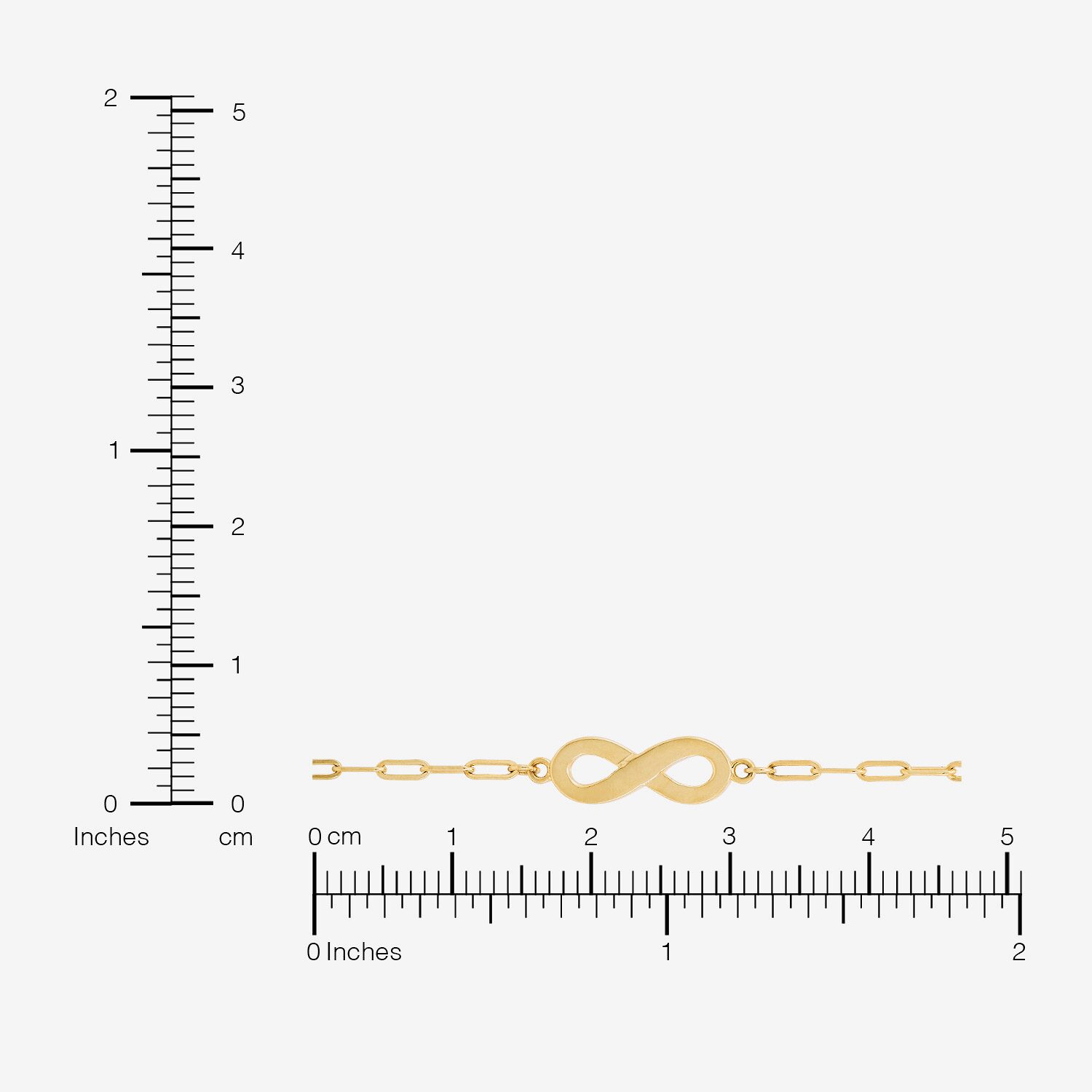 Gold Addiction Womens 10K Gold 7.25 Inch Solid Chain Bracelet