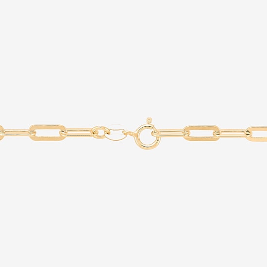 Silver Addiction Womens 14K Gold Over Silver 18 Inch Paperclip Chain Necklace