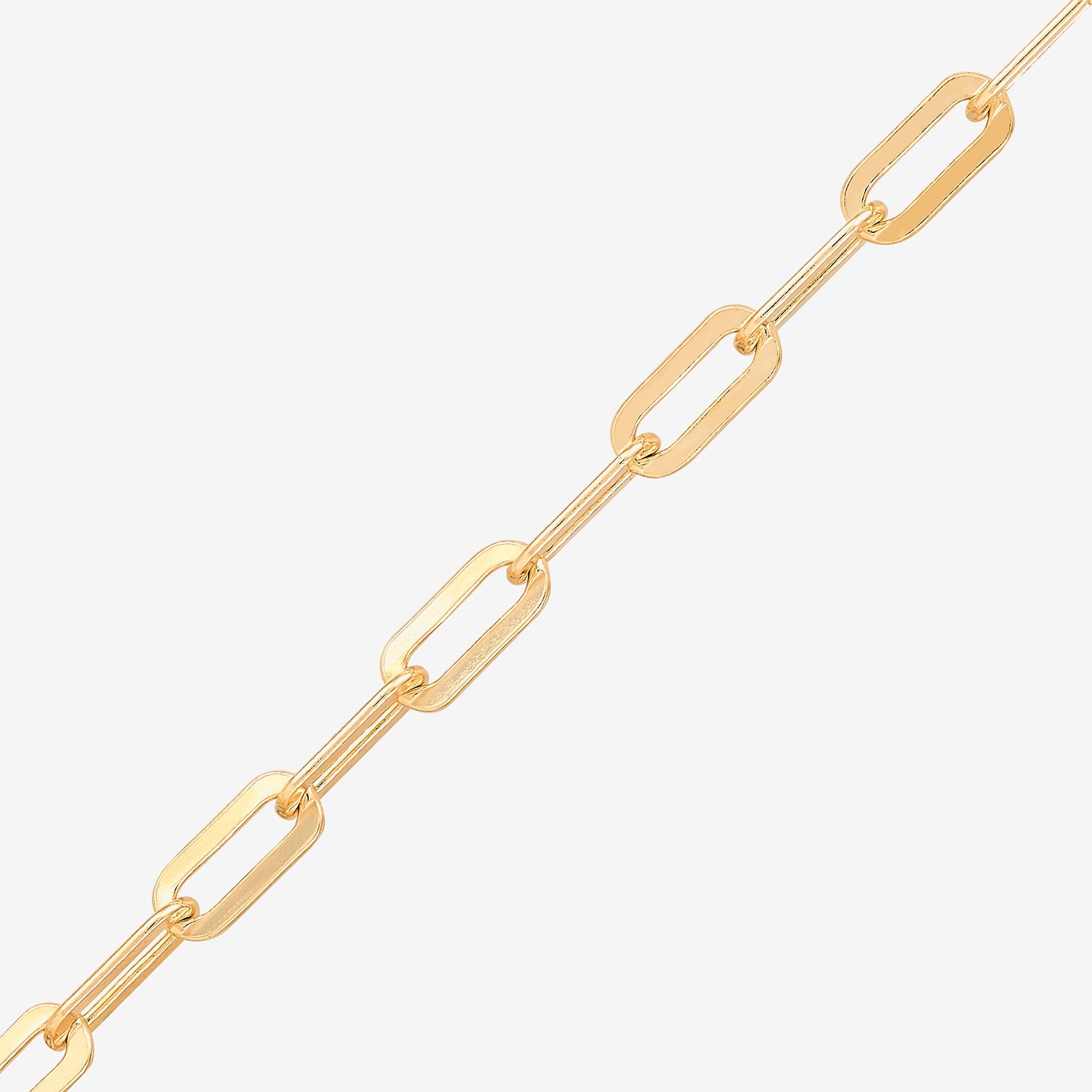 Silver Addiction Womens 14K Gold Over Silver 18 Inch Paperclip Chain Necklace