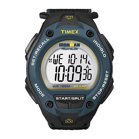 Timex® Ironman Mens Black Nylon Fast Strap 30-Lap Watch T5K4139J