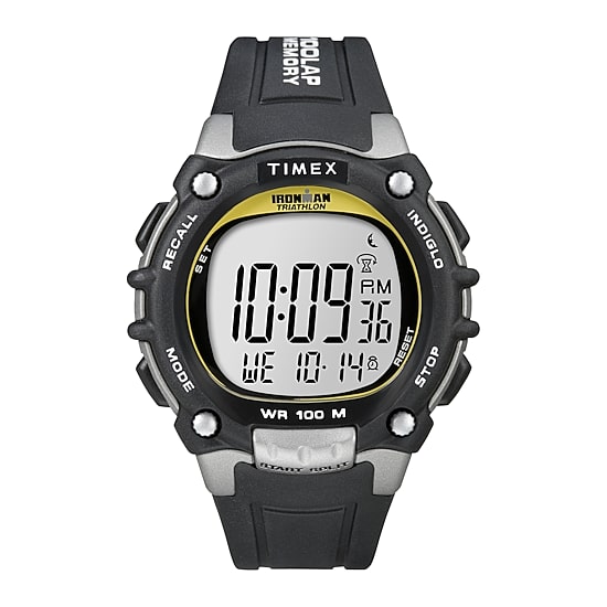 Timex® Ironman Mens Black Resin Strap 100-Lap Watch T5E2319J