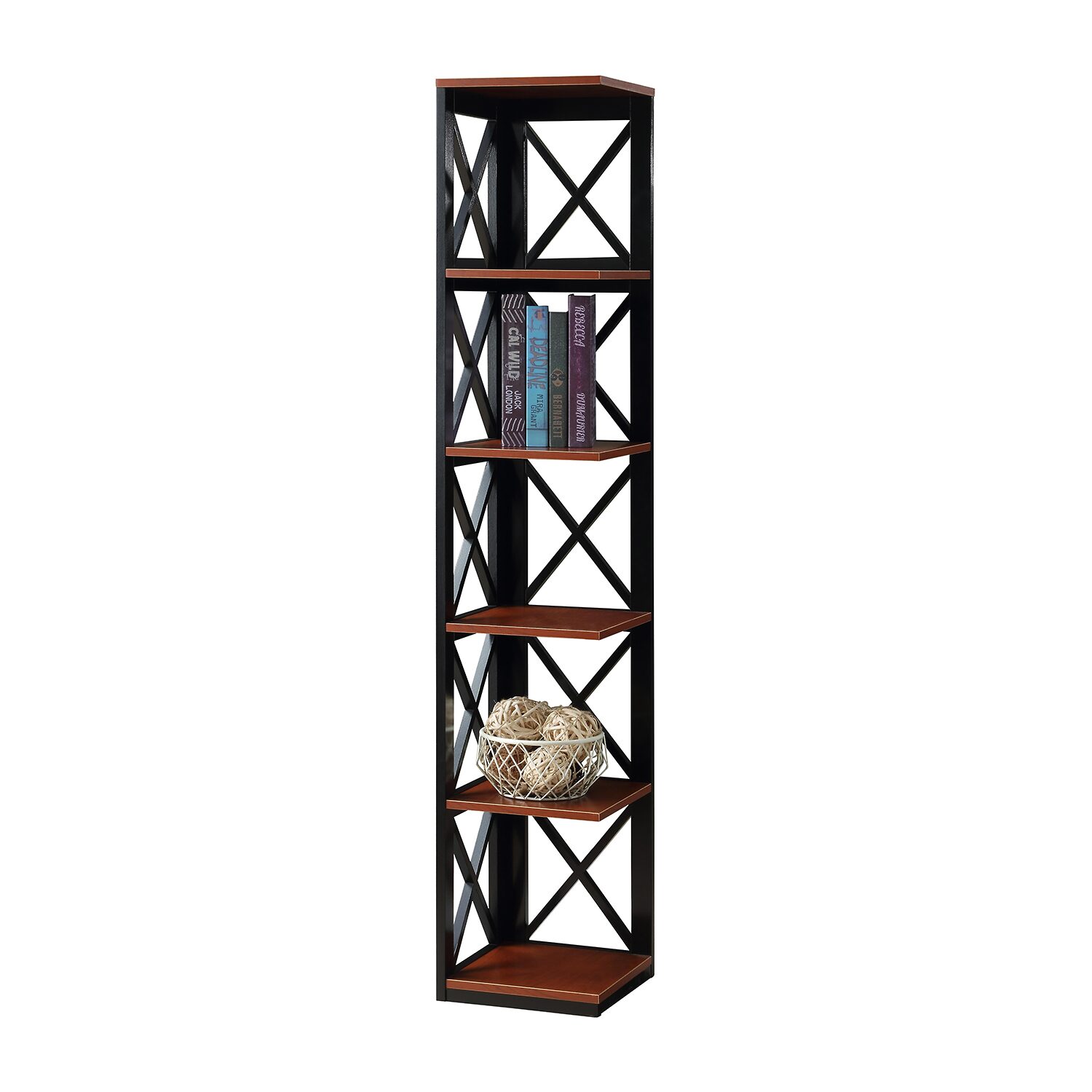 Oxford 5-Shelf Corner Bookcase