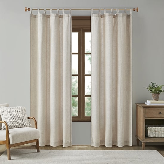 Madison Park Barnet 50"W X 84"L Tab Top Light-Filtering Single Curtain Panel
