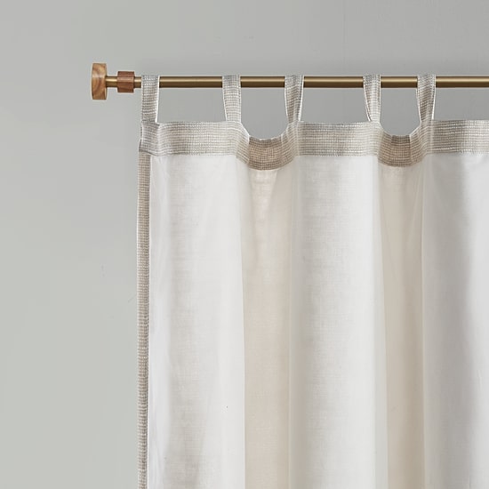 Madison Park Barnet 50"W X 84"L Tab Top Light-Filtering Single Curtain Panel