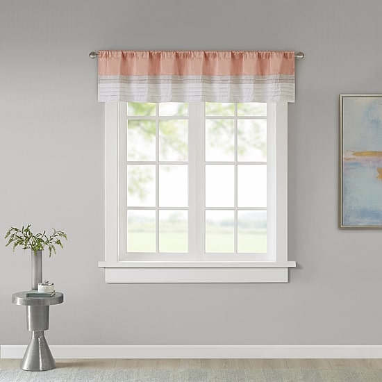 Madison Park Eastridge 50"W X 18"L Rod Pocket Tailored Valance