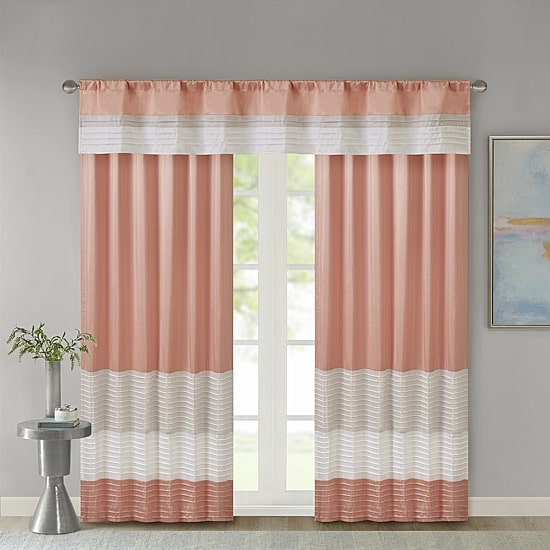 Madison Park Eastridge 50"W X 18"L Rod Pocket Tailored Valance