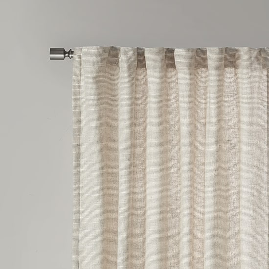 Madison Park Barnet Rod Pocket Back Tab Light-Filtering Single Curtain Panel