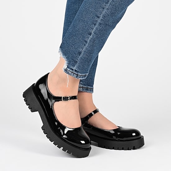 Journee Collection Kamie Womens Round Closed Toe Mary Jane Shoes
