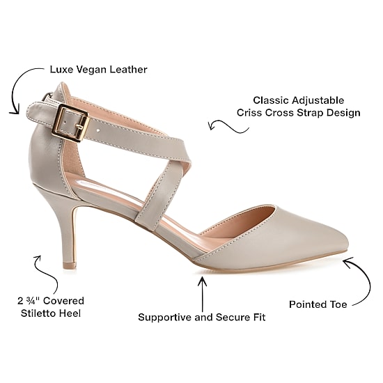 Journee Collection Womens Riva Strap Pumps